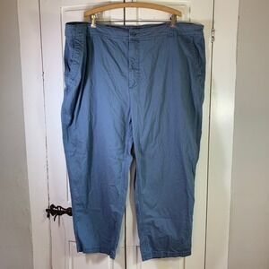 Old Navy OG Chino Pants Womens 3X High Rise Blue‎ Casual Trousers Sunfaded